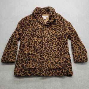 Workshop Republic Clothing Women Leopard Print Jacket Size Large